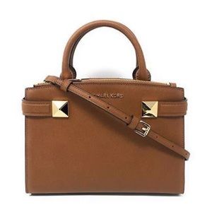 Michael Kors Karla Satchel Leather Crossbody